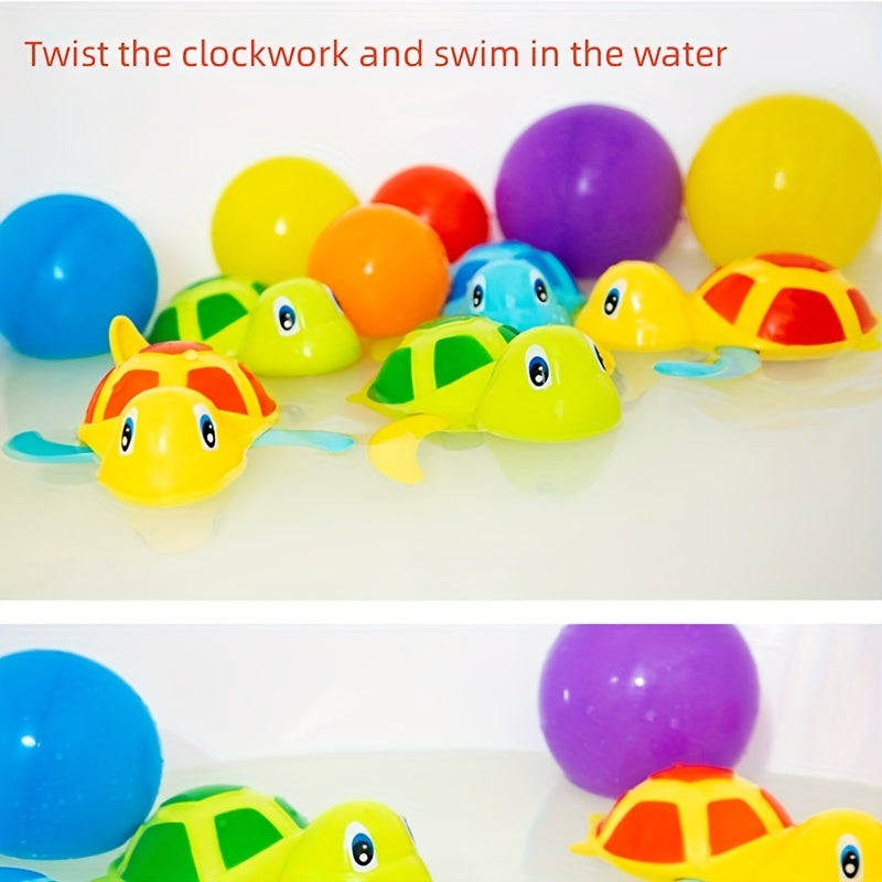 Turtle Wind Up Water Play Set for Kids Bath Time