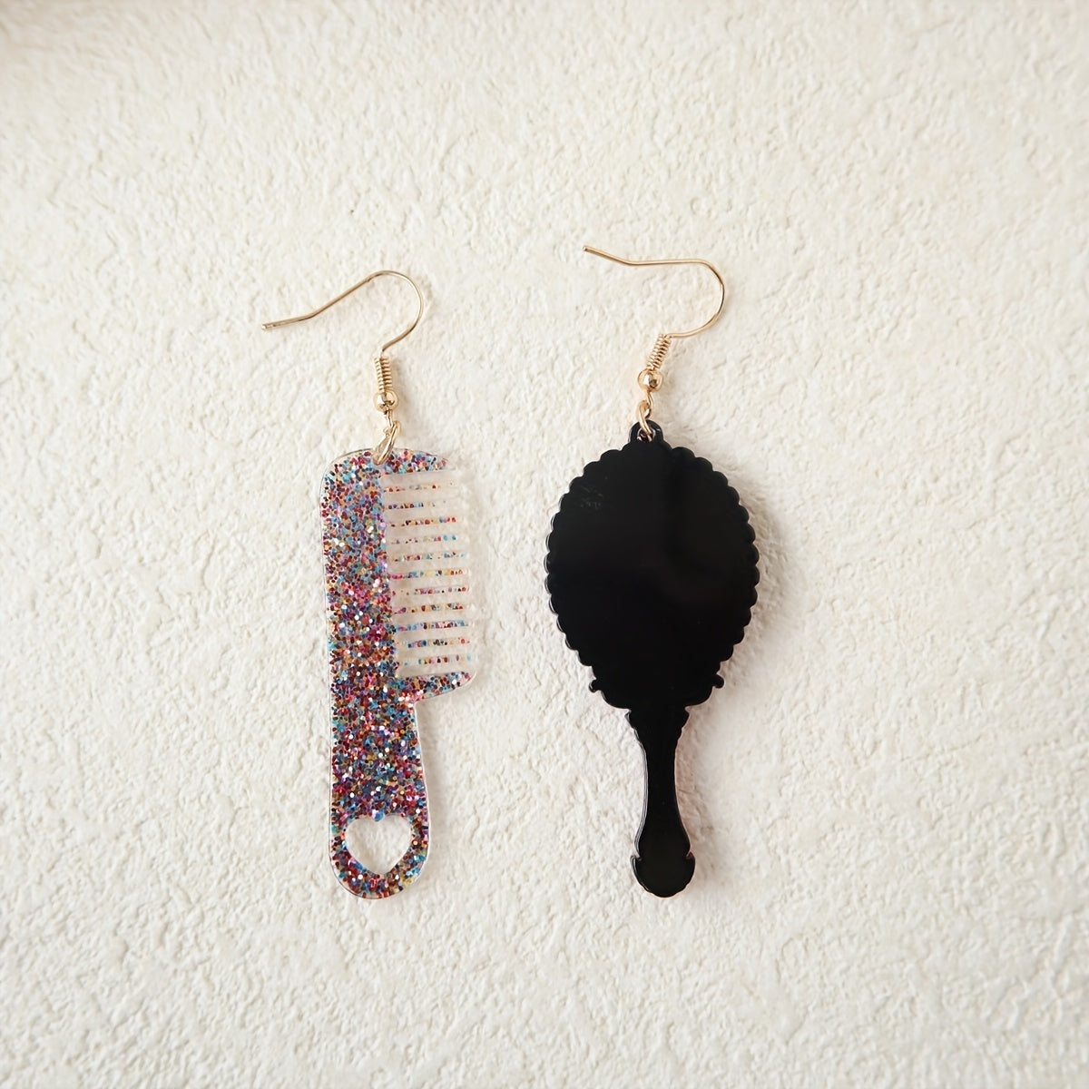 Y2K Acrylic Mirror Comb Earrings Cute Female Gift