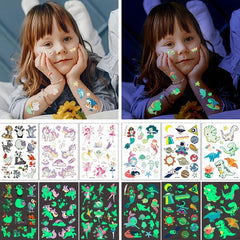 Luminous Herbal Tattoo Stickers Unicorn Dinosaur