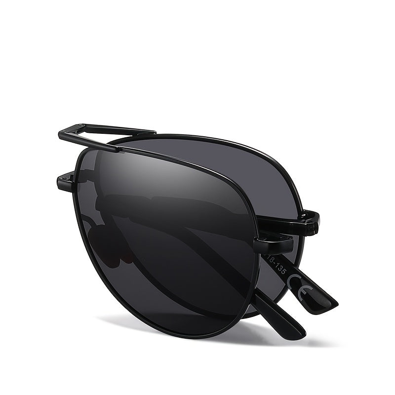 Polarized Foldable Men's Sunglasses Cycling Driving Mirror
