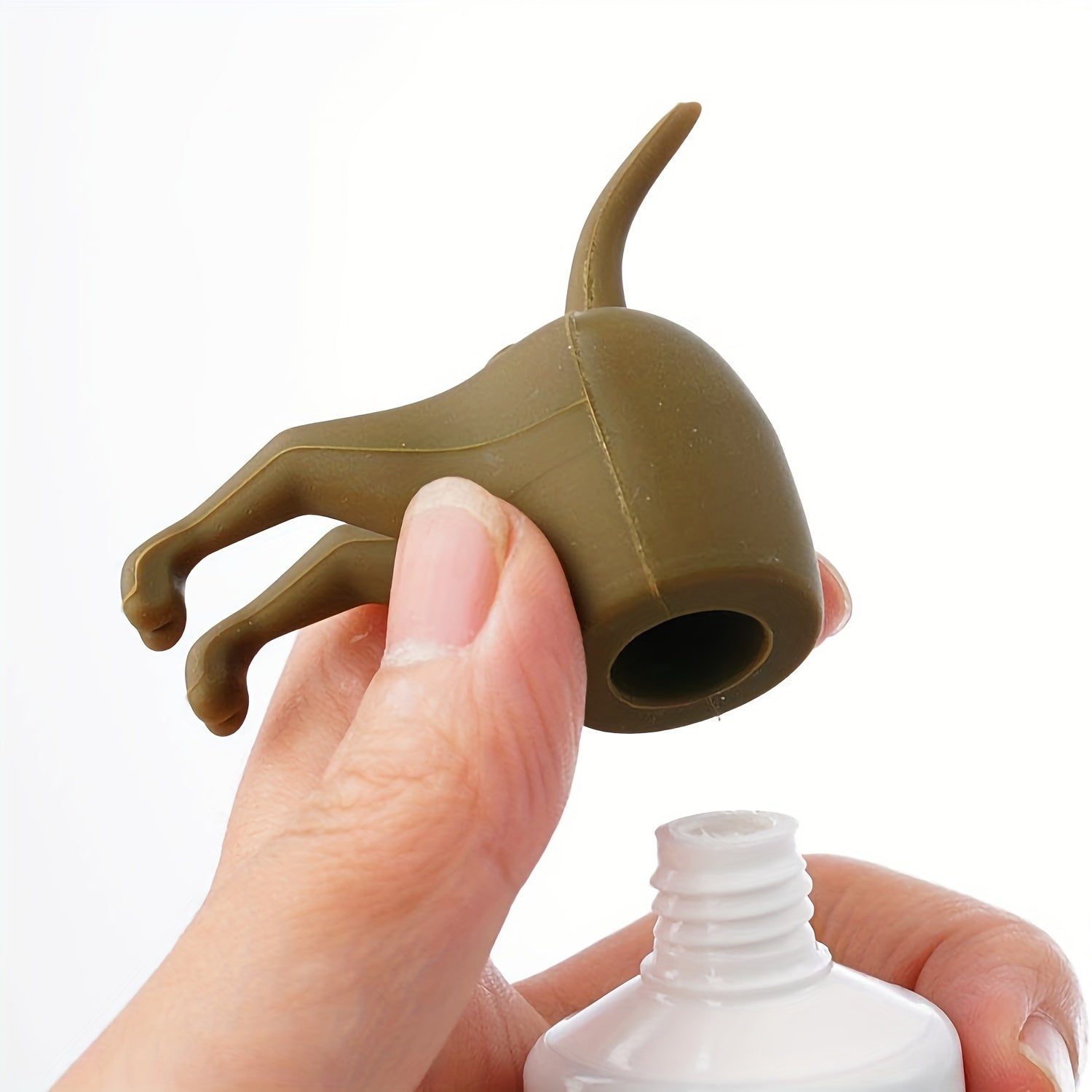 Pooping Dog Toothpaste Topper Funny Cover Bathroom Accessories