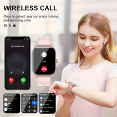 1.85 Sports Fitness Smartwatch Wireless Calling Message Music Control