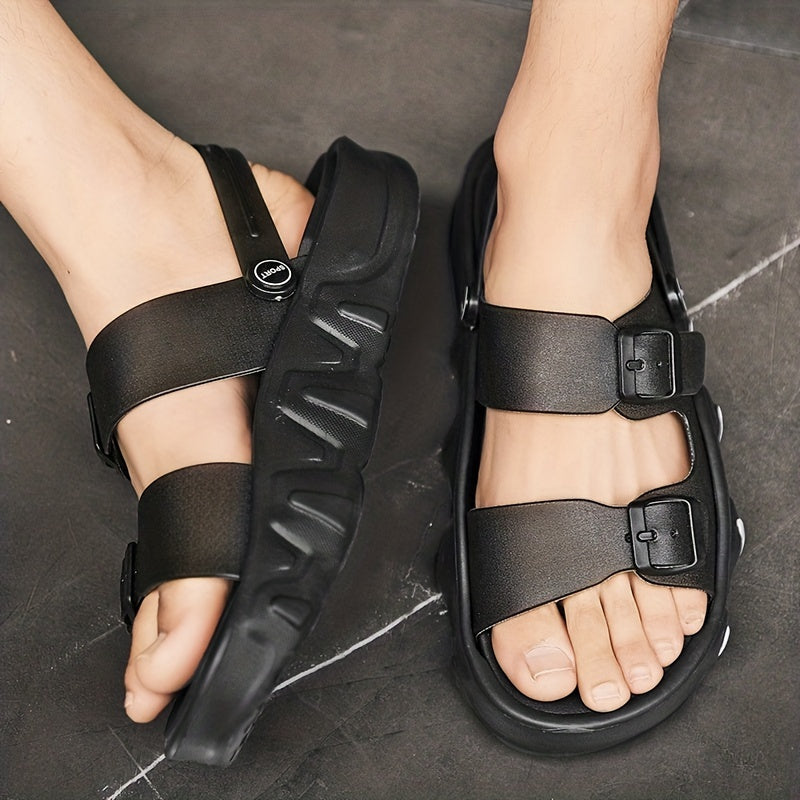 Men's Vintage Jelly Strap Slip On Buckle Sandals