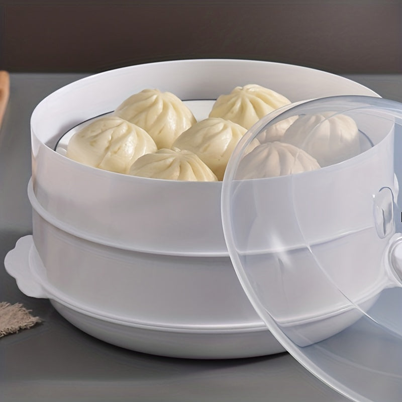 Microwave Steamer with Liner and Lid for Cooking, Bun Bread, Kitchen Supplies