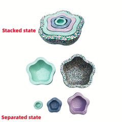 Flower Stacking River Stone Toys Balance Training Sports Coordination Skills