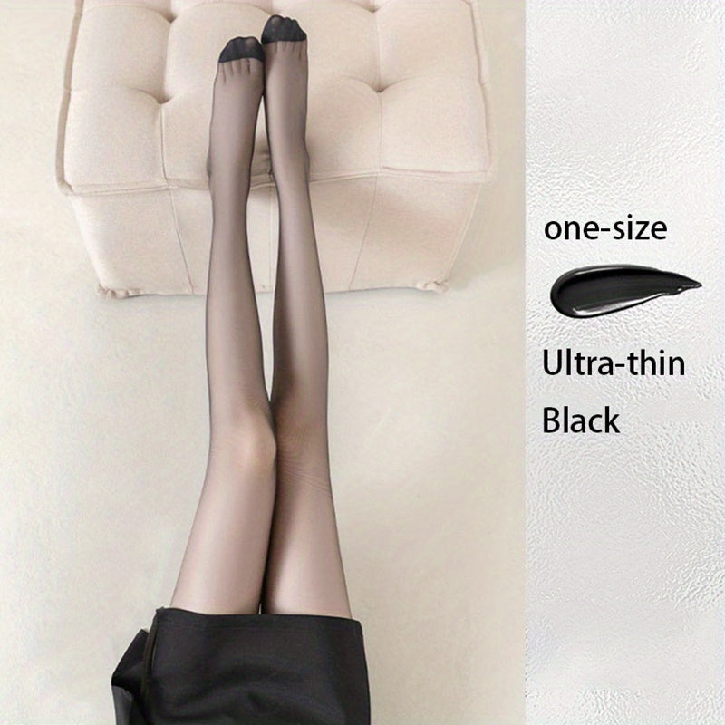 Ultra Thin Sheer Tights High Waist Footed Pantyhose Women's Stockings