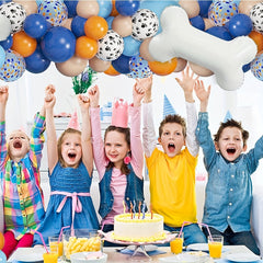 Dog Themed Party Balloons & Orange Dog Claw and Bone Balloon Decoration