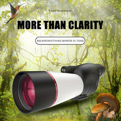 High Power Bird Watching Monocular Telescope 25-75X60