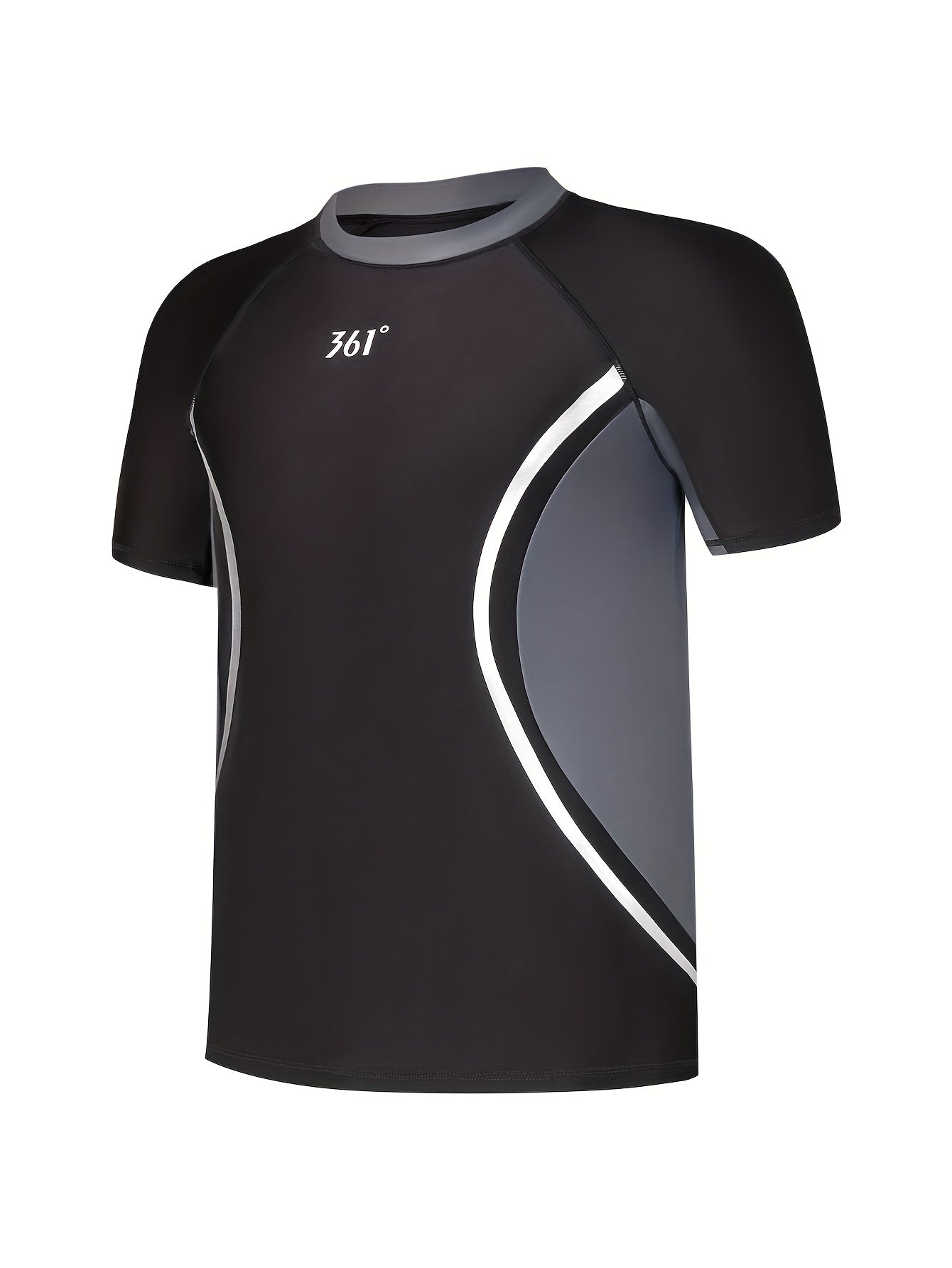 Men's Block Swimwear Short Sleeve T shirt Sun Protection