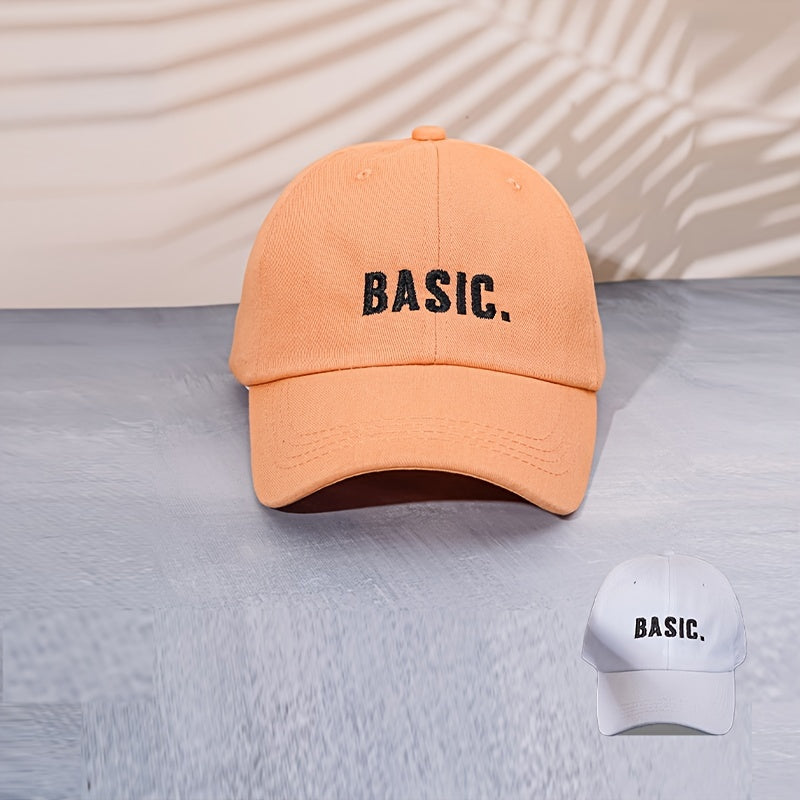 Embroidered Letters Baseball Cap Sun Hat Outdoor Sunshade