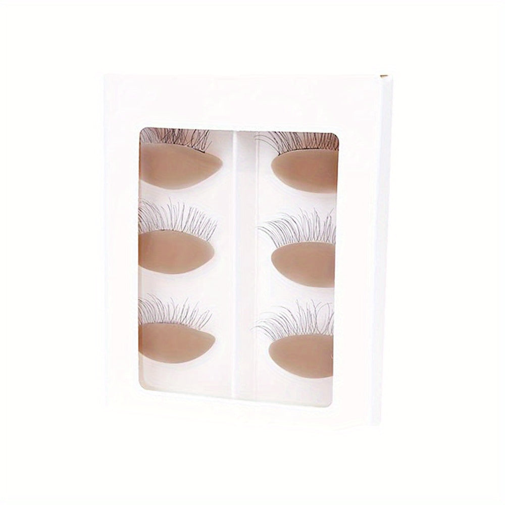 6 Pairs Replaceable Eyelids for Eyelash Training & Makeup Extension