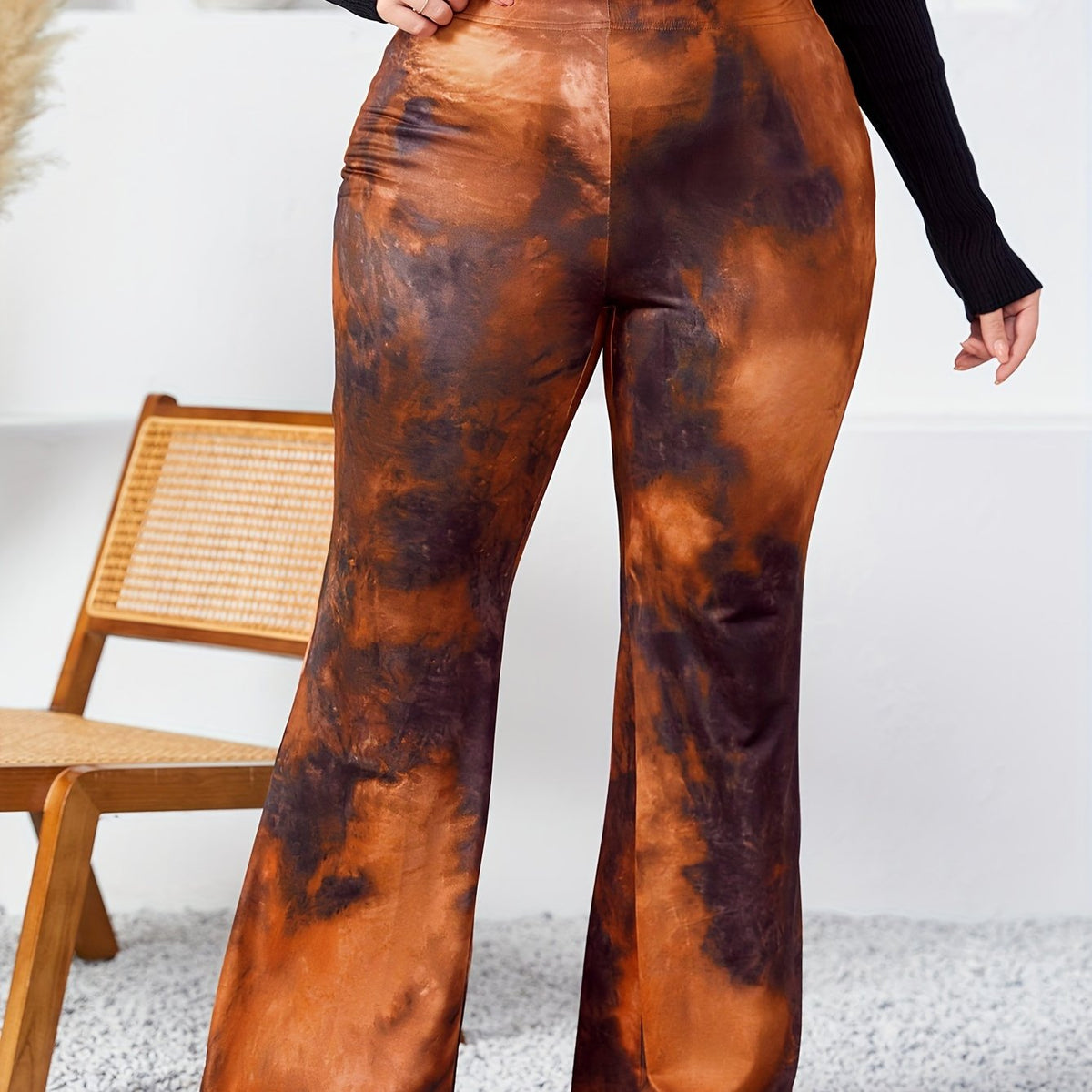  Boho Pants Women's Tie Dye Flared Trousers
