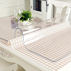 Clear PVC Table Top Protector  Rectangular Crystal Transparent Table Cloth