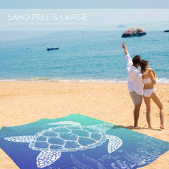 Waterproof Sandproof Beach Blanket Lightweight Mat Outdoor Travel Camping Pi