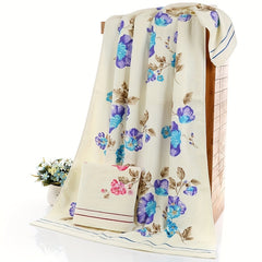 Boho Flower Printed Cotton Hand Towels Set
