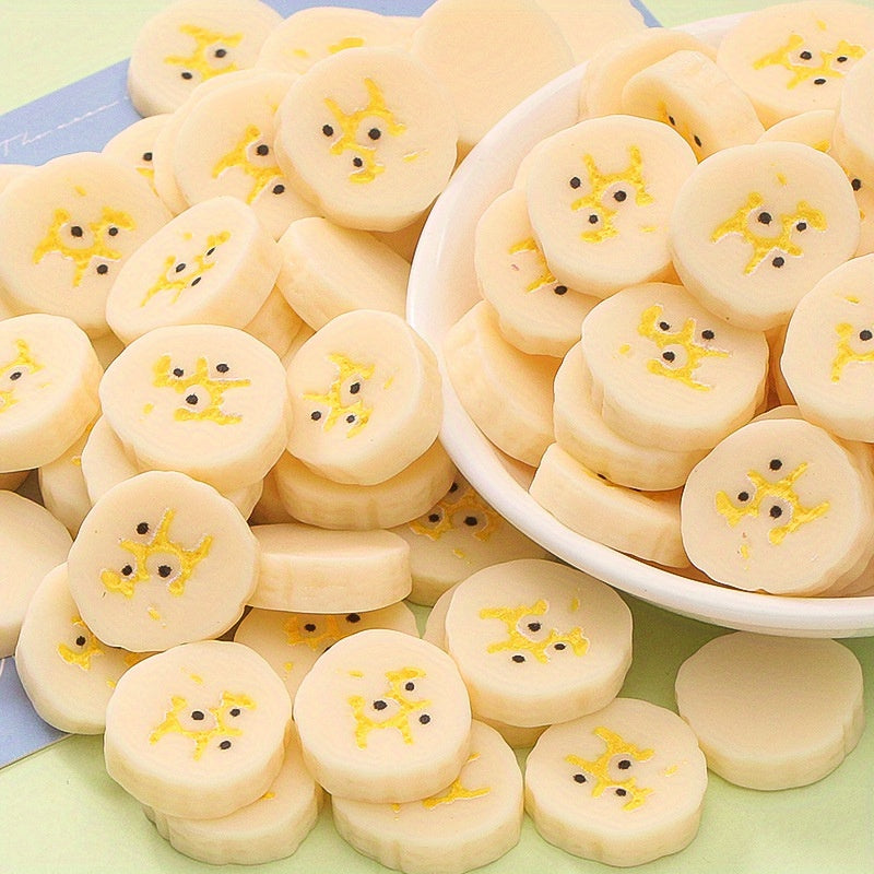 3D Banana Slices Playset for DIY Resin Decor - ABS Material