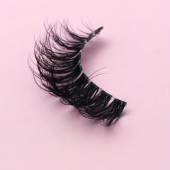 5D Fluffy False Eyelashes Clear Band Wispy Lashes 1 Pack Faux Mink Lashes DV32