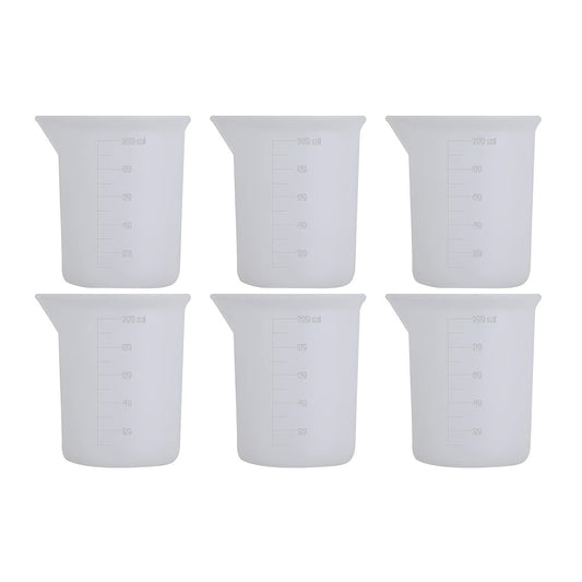 6 Pcs 100mL Silicone Measuring Cups for Epoxy Resin Jewelry Making DIY Glue Tool