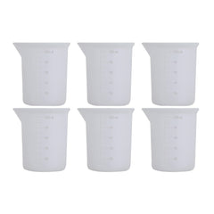 6 Pcs 100mL Silicone Measuring Cups for Epoxy Resin Jewelry Making DIY Glue Tool