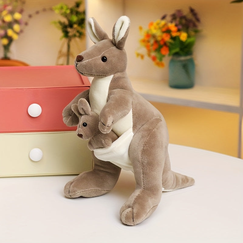 Kangaroo Family Plush Toy Mommy and Mini Kangaroo Stuffed Animals Halloween Gift
