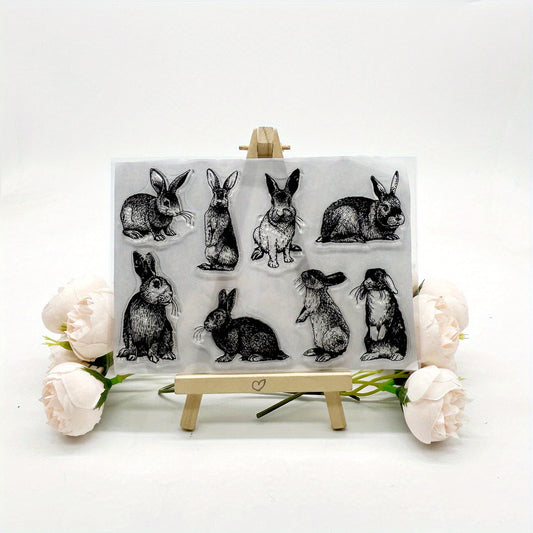 1pc Rabbit Stamp Painting Tools DIY Scrapbook Decoration Silicone Clear Stamp