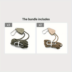 Adjustable Windproof Rope w/ Fixed Buckle for Hiking & Camping