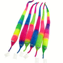6pcs Vibrant Twist Worms Polyester Wiggle Worms