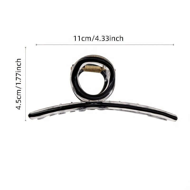 Enamel Painted Hair Claw Style Large Ponytail Holder Hair Accessories