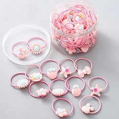 40pc Girls Elastic Hair Tie Hair Rope Hair Ring Hair Accessories