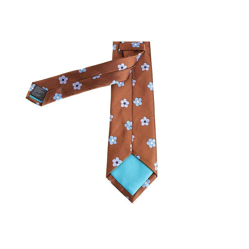 Orange Yellow Business Necktie Men's Formal Polyester Silk