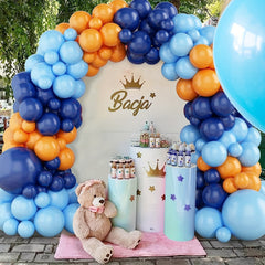 Navy and Orange Balloons Garland Arch Kit for Wedding Birthday Party