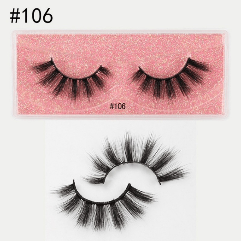 3D Faux Mink Eyelashes Natural Thick Long Curling