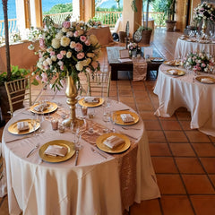 Rose Gold Sequin Table Runner for Party Decorations
