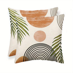 Bohemian Style Pillowcase Set Abstract Sunset Decor