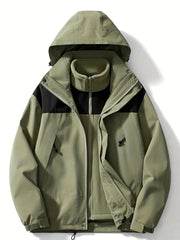 Women's Block Fleece Hooded Jacket for Outdoor Sports