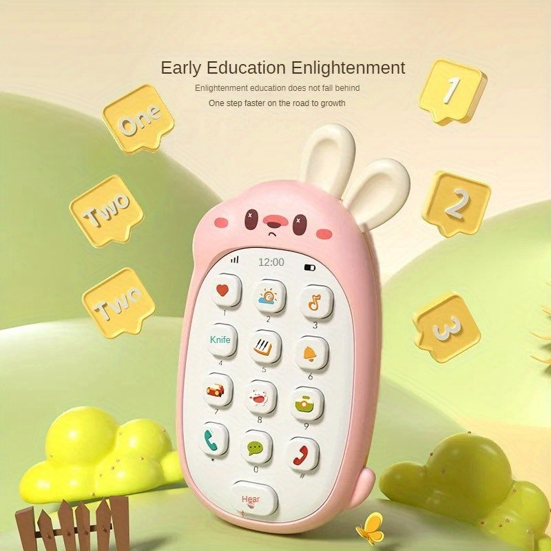 Baby Cell Phone Toy with Early Education & Music Sensory Rabbit Learning Phone