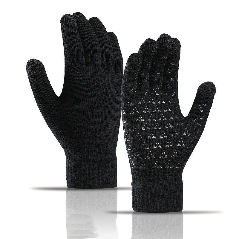 Unisex Winter Knitted Wool Gloves Touch Screen Warm