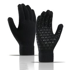 Unisex Winter Knitted Wool Gloves Touch Screen Warm