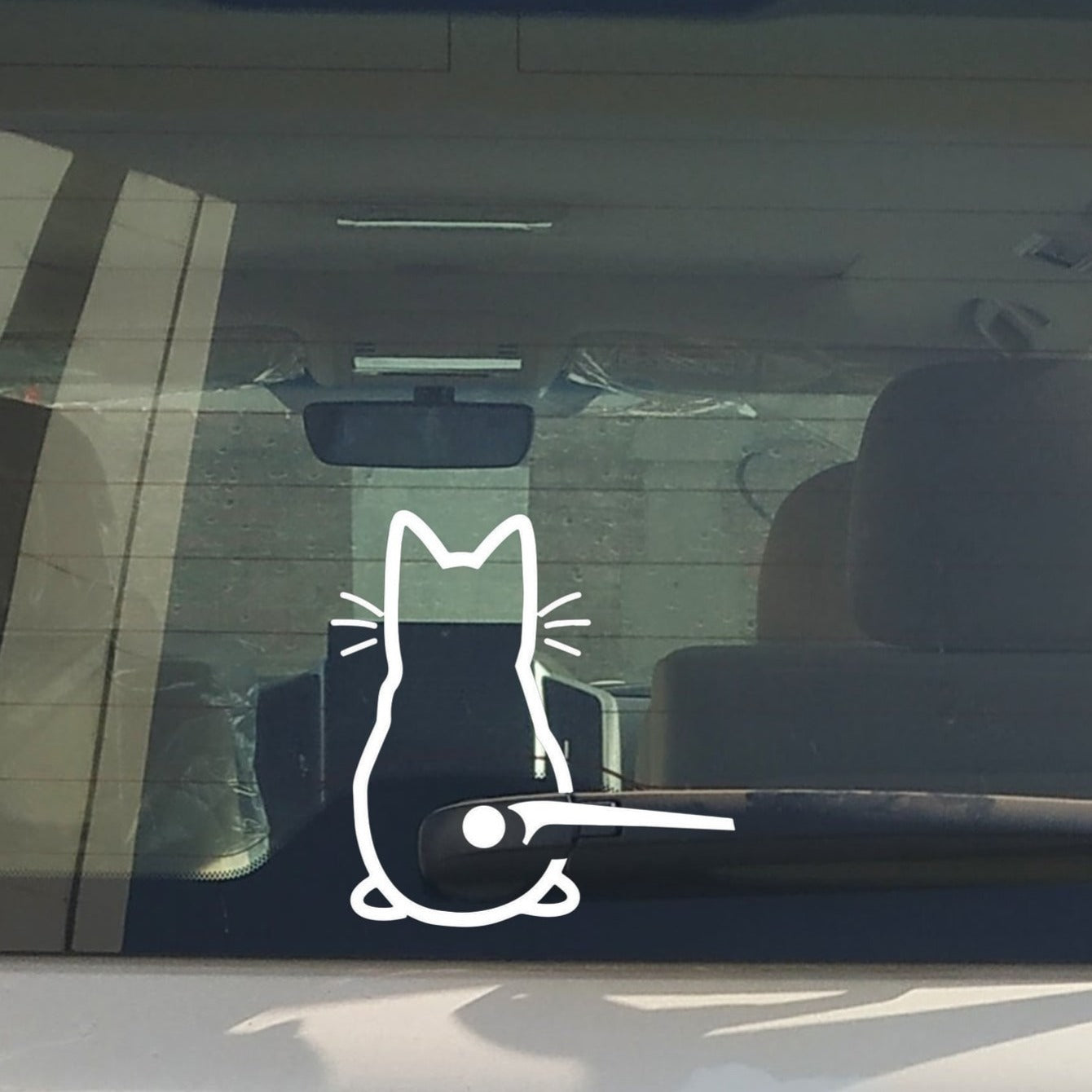 Cat Pattern Wiper Sticker for Rear Window