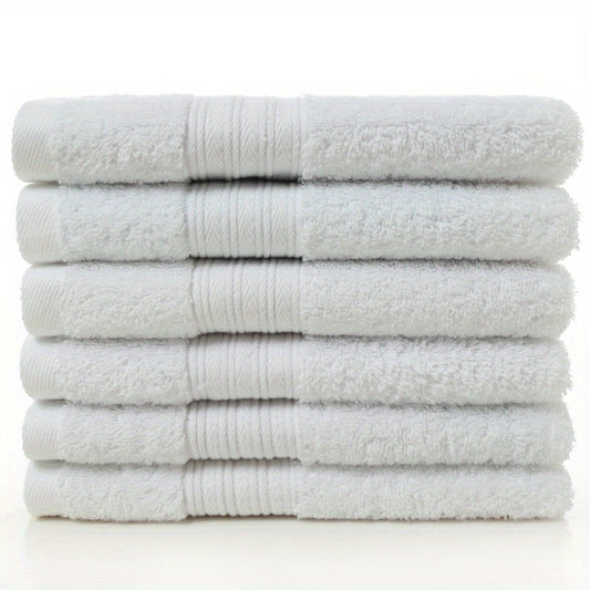 6pcs Household Cotton Hand Towel Soft Absorbent Towel
