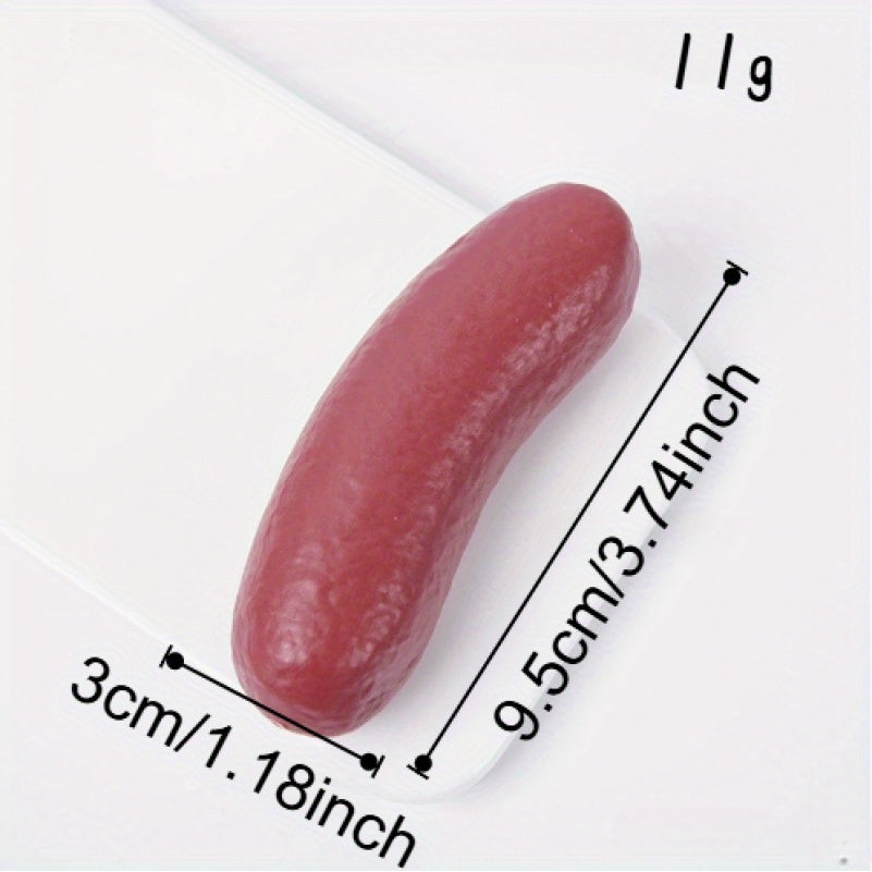 2pcs Realistic Large Red Sausages for Home Decor and Window Displays