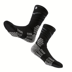Veidoorn Basketball Socks Towel Bottom Compression Anti Slip Sweat Absorbing