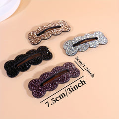 Vintage Rhinestone Hair Clip Snap Clip