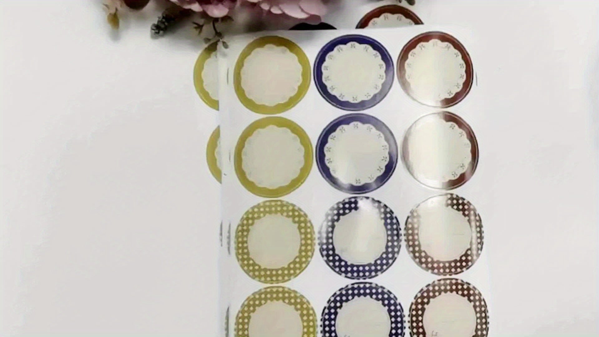 120pcs Canning Label Stickers Multicolored Self Adhesive Stickers For Jar Lids