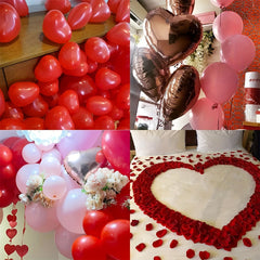 I Love You Balloon Set with 1000 Rose Petals