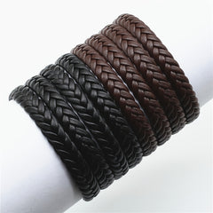 Coffee Leather Bracelet Men's Jewelry