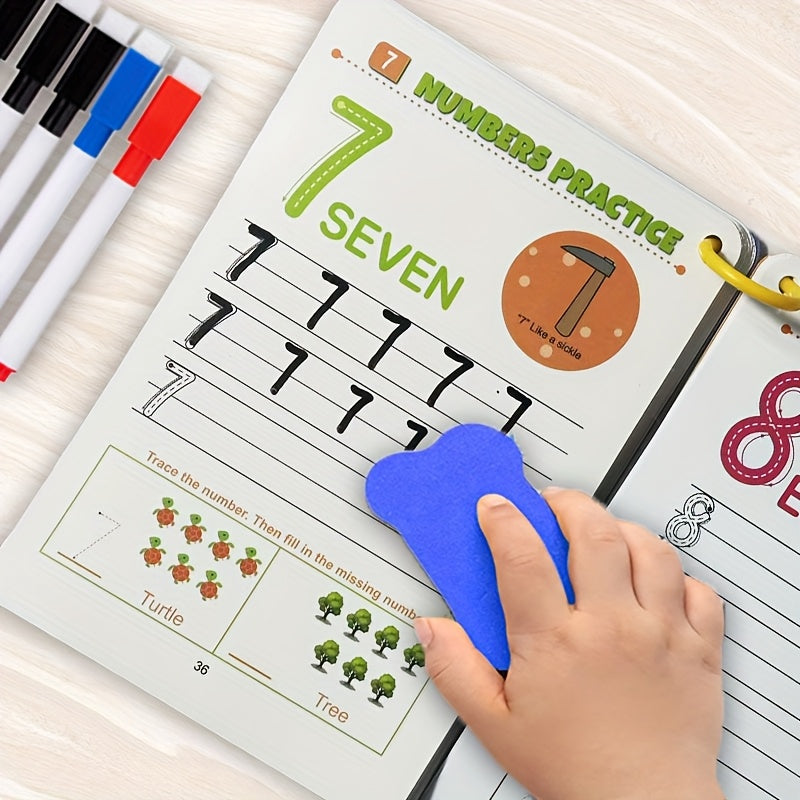 YUGUER Handwriting Improvement Kit - Reusable Calligraphy Practice Book