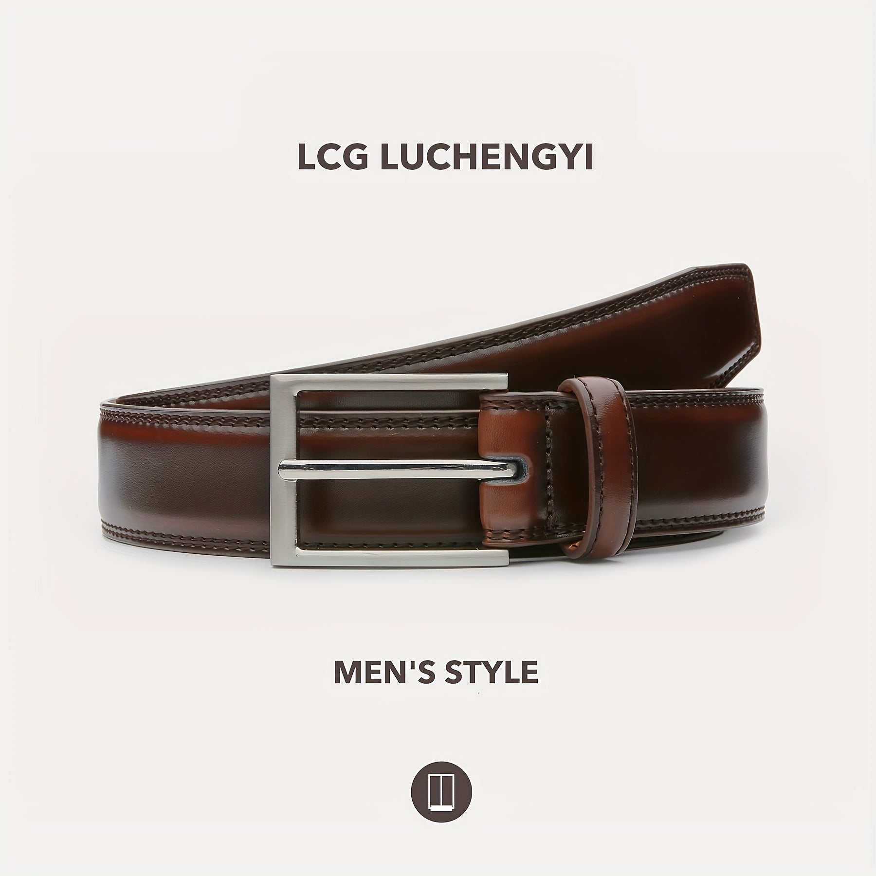 Men's Leather Dress Belt & Casual Belts for Work - Single Prong Buckle