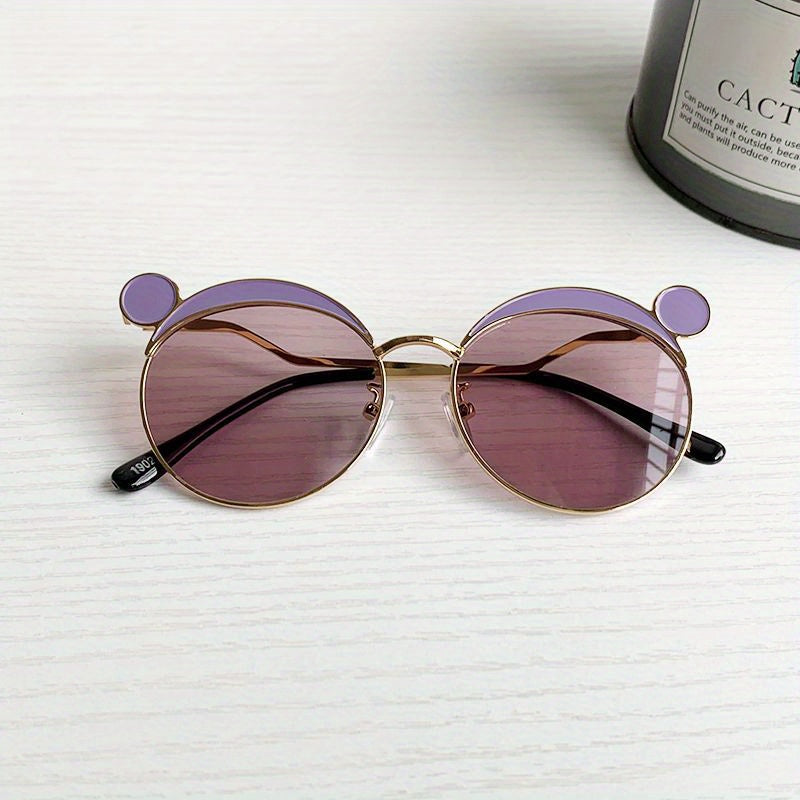 Y2K Round Ears Sunglasses Sun Protection Decorative Accessories
