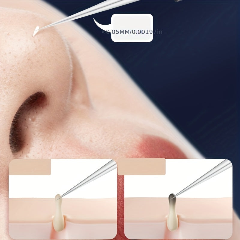 6pcs Fine Tip Blackhead Remover Tweezers for Acne